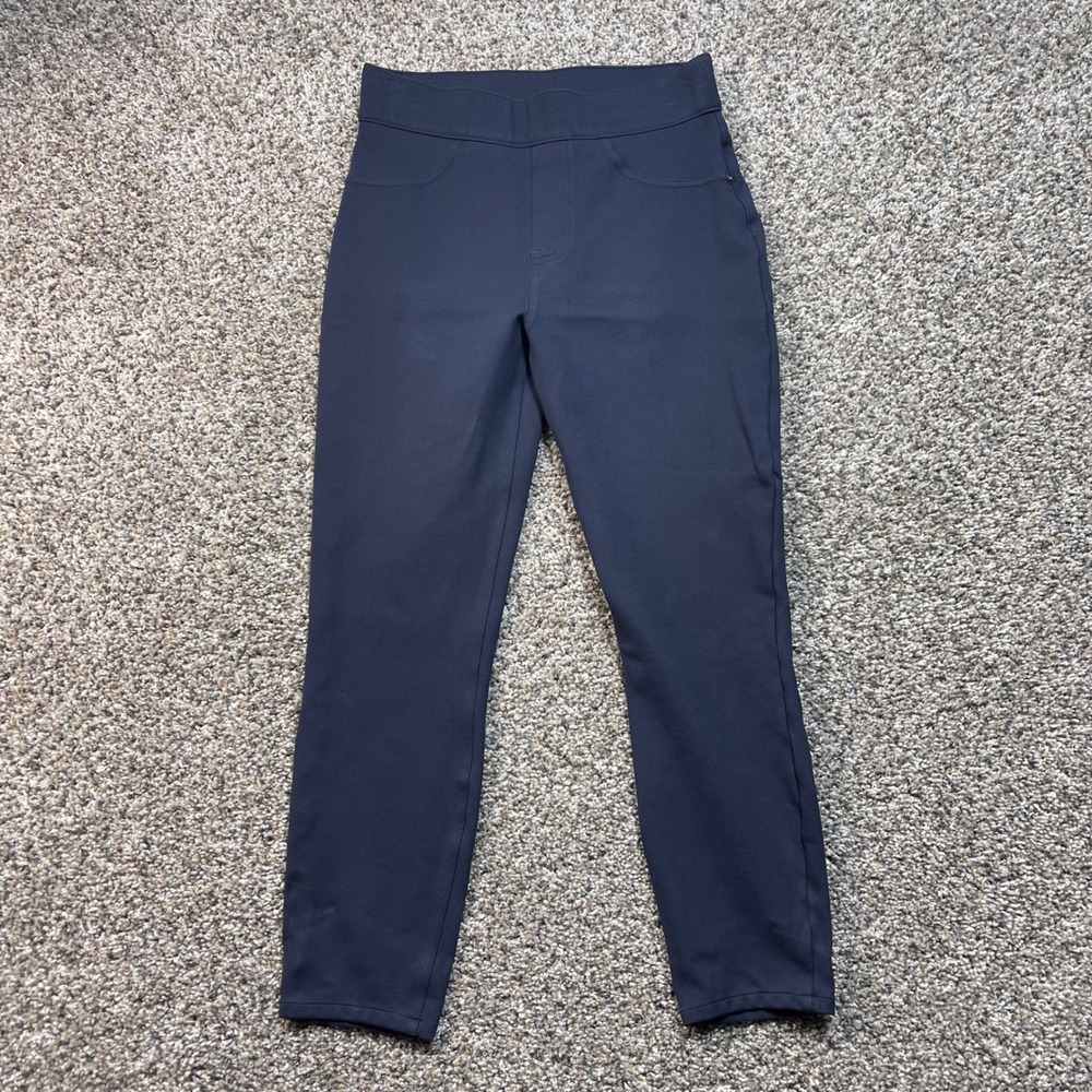 Spanx Women's Petite Small Navy Blue Stretch Leggings Pull On Ankle Pants